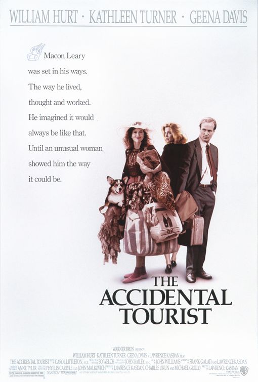 the movie poster: The Accidental Tourist (1988)