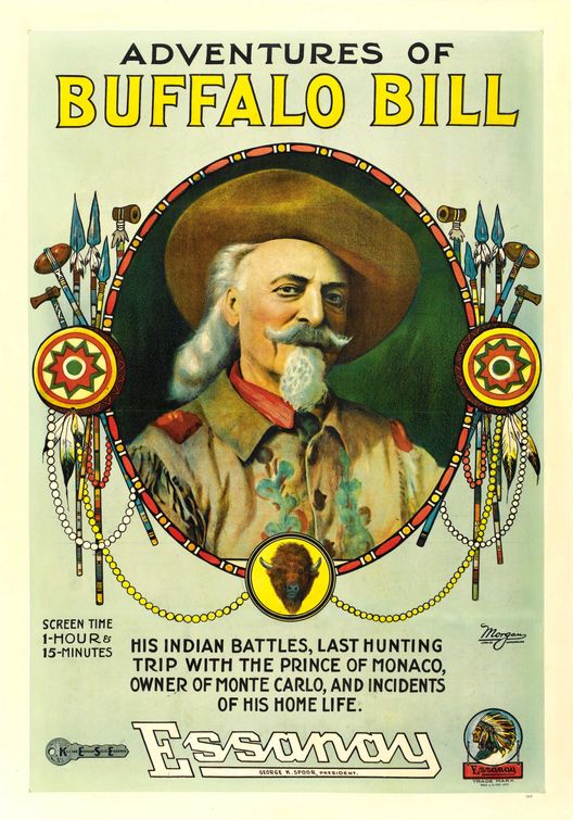 the movie poster: The Adventures of Buffalo Bill (1917)
