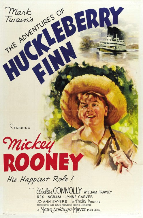 1000 piece jigsaw puzzle for the movie poster: The Adventures of Huckleberry Finn (1939)
