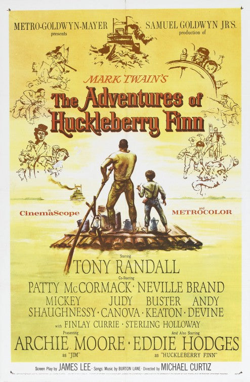 1000 piece jigsaw puzzle for the movie poster: The Adventures of Huckleberry Finn (1960)