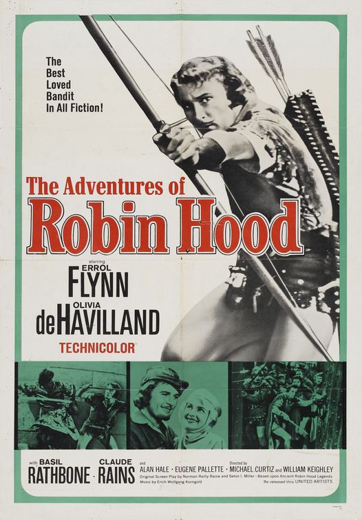 the movie poster: The Adventures of Robin Hood (1938) ver2