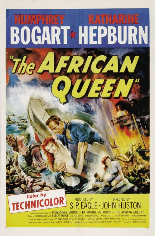 the movie poster: The African Queen (1951) ver2