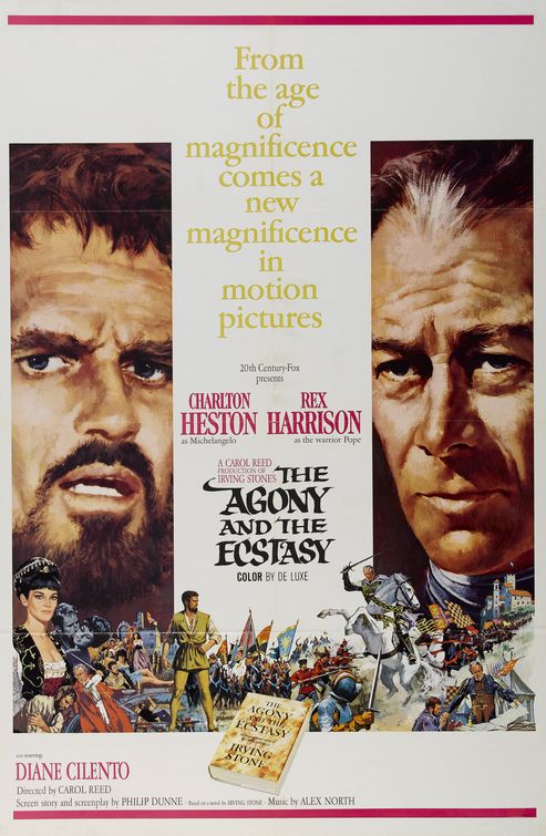 the movie poster: The Agony and the Ecstasy (1965)