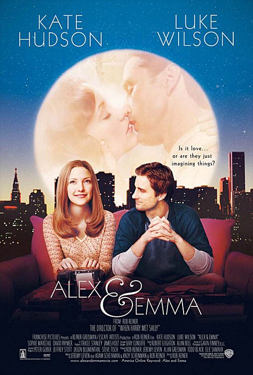 the movie poster: Alex & Emma (2003)