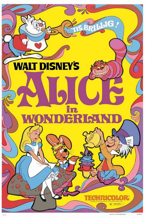 the movie poster: Alice in Wonderland (1951)