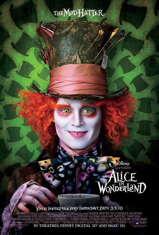 1000 piece jigsaw puzzle for the movie poster: Alice in Wonderland (2010)