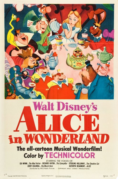 1000 piece jigsaw puzzle for the movie poster: Alice in Wonderland (1951) ver3
