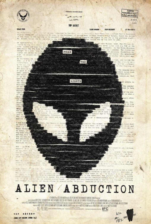 1000 piece jigsaw puzzle for the movie poster: Alien Abduction (2014)
