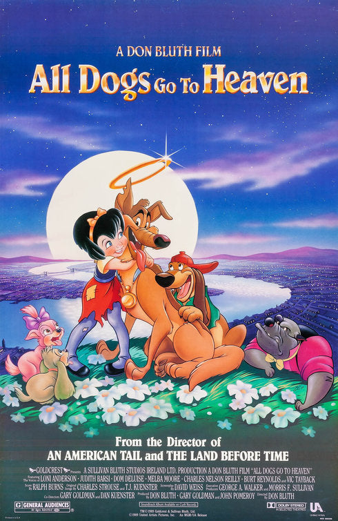 1000 piece jigsaw puzzle for the movie poster: All Dogs Go To Heaven (1989)