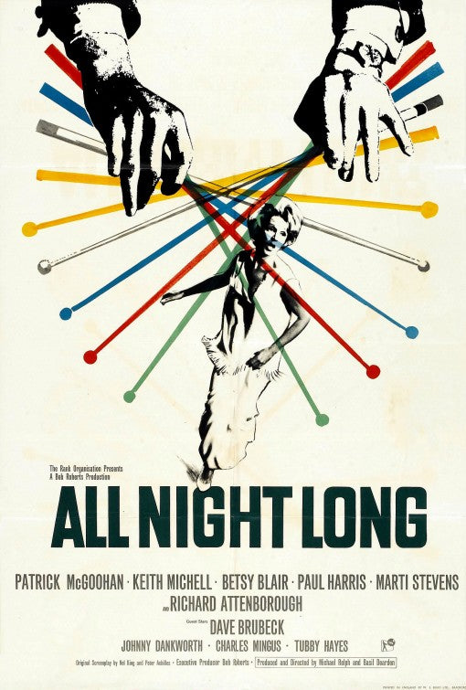1000 piece jigsaw puzzle for the movie poster: All Night Long (1962)
