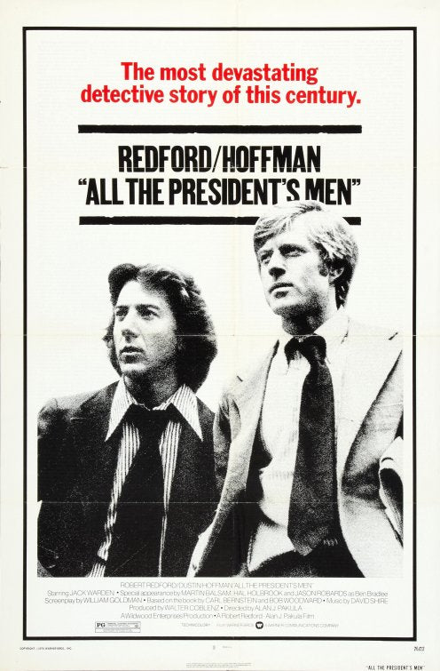 1000 piece jigsaw puzzle for the movie poster: All the President's Men (1976)