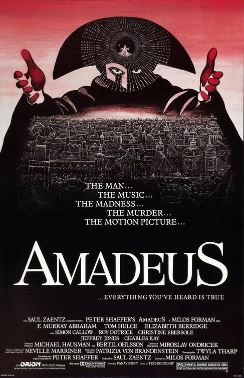 the movie poster: Amadeus (1984) ver1