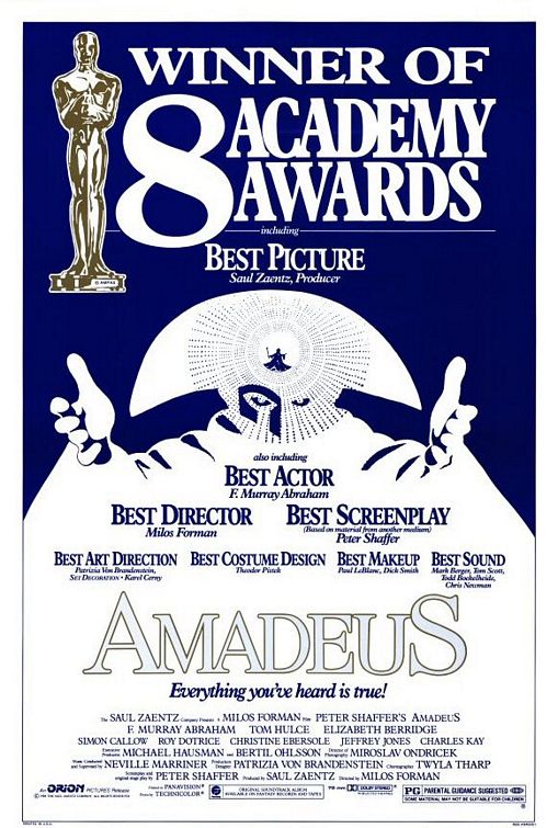 the movie poster: Amadeus (1984) ver3