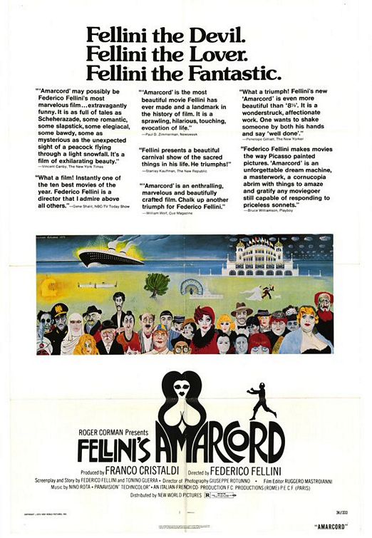 the movie poster: Amarcord (1974) ver2