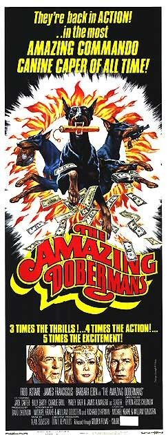 the movie poster: The Amazing Dobermans (1976) ver2