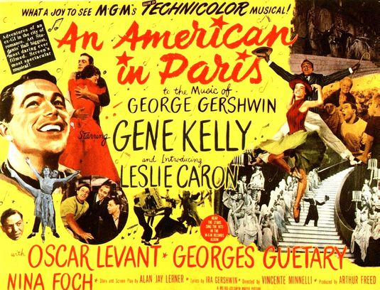 the movie poster: An American in Paris (1951) ver2