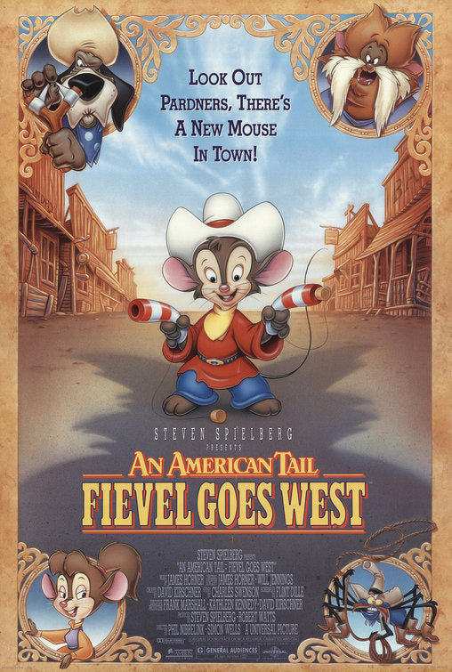 the movie poster: An American Tail: Fievel Goes West (1991)
