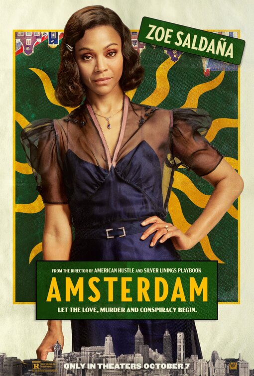 1000 piece jigsaw puzzle for the movie poster: Amsterdam (2022) ver10