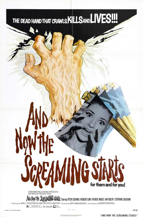 the movie poster: And Now the Screaming Starts! (1973)