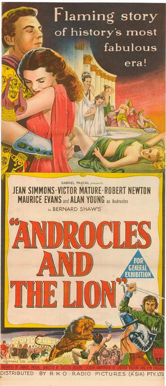 the movie poster: Androcles and the Lion (1952)