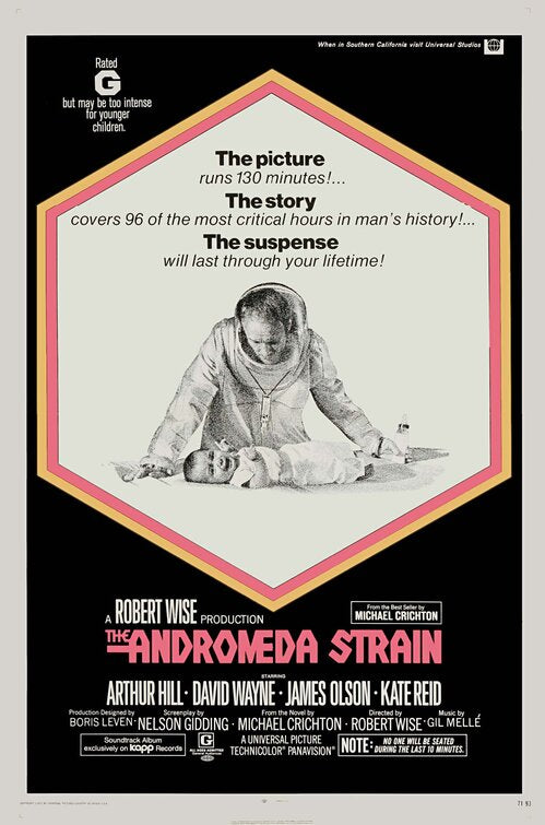 the movie poster: The Andromeda Strain (1971) ver2