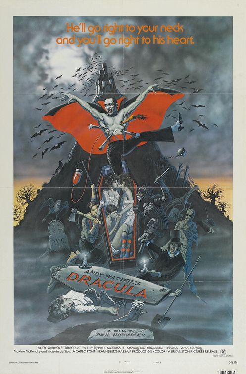 the movie poster: Andy Warhol's Dracula (1974)