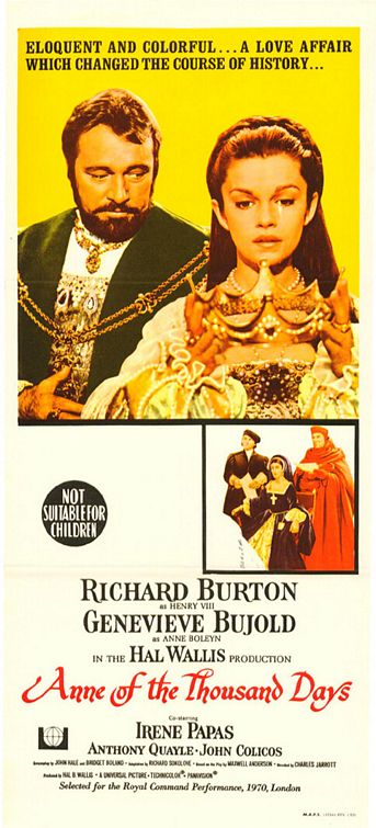 the movie poster: Anne of the Thousand Days (1969) ver2