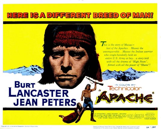 the movie poster: Apache (1954)