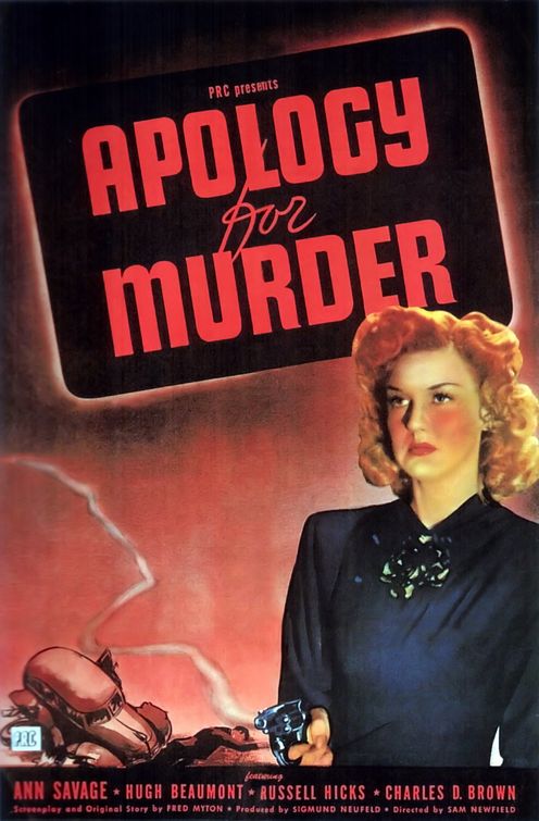 the movie poster: Apology for Murder (1945)