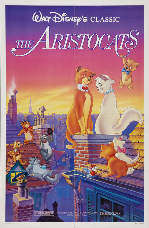 the movie poster: The Aristocats (1970) ver2