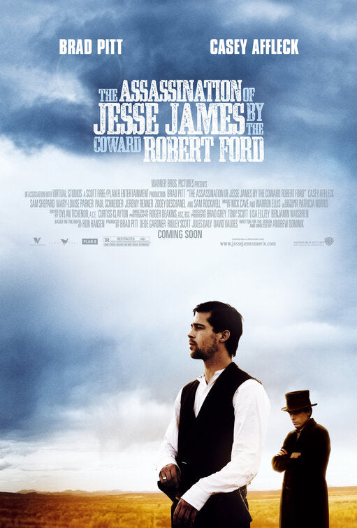 the movie poster: The Assassination of Jesse James by the Coward Robert Ford (2007)