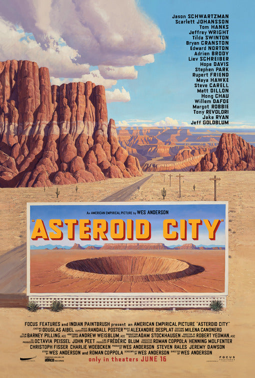 1000 piece jigsaw puzzle for the movie poster: Asteroid City (2023)