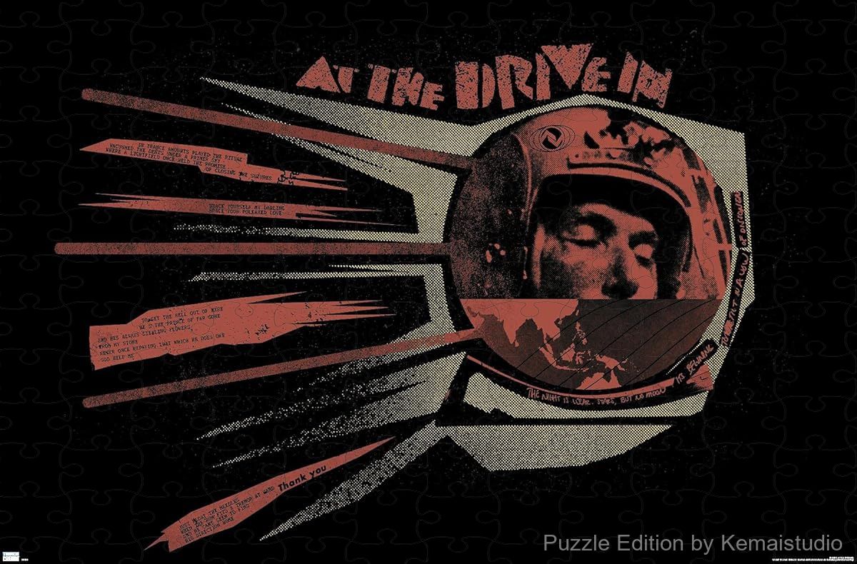 A science fiction-inspired visual of Sputnik tied to At The Drive-in's style and themes