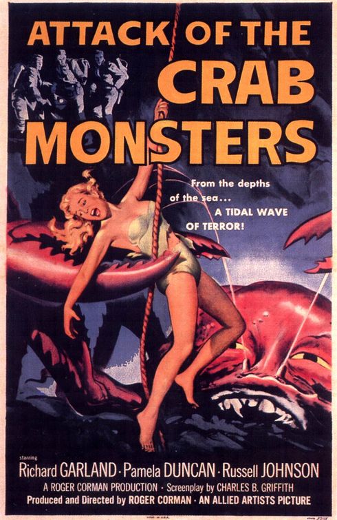 the movie poster: Attack of the Crab Monsters (1957)
