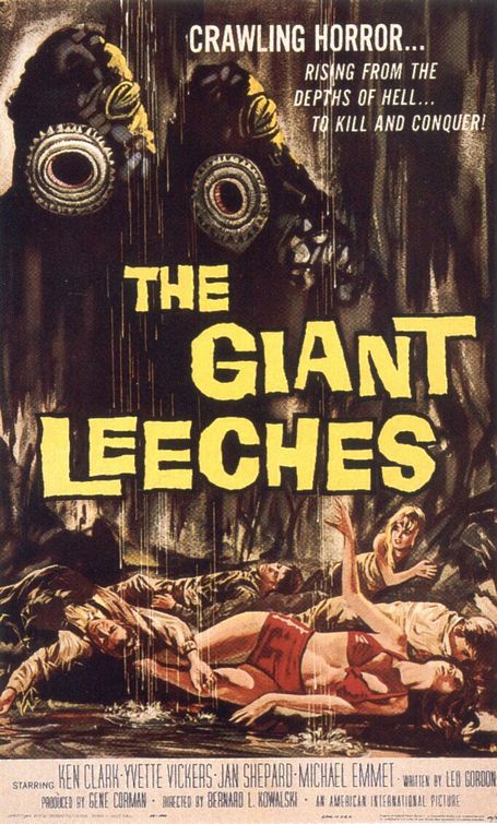 the movie poster: Attack of the Giant Leeches (1959)