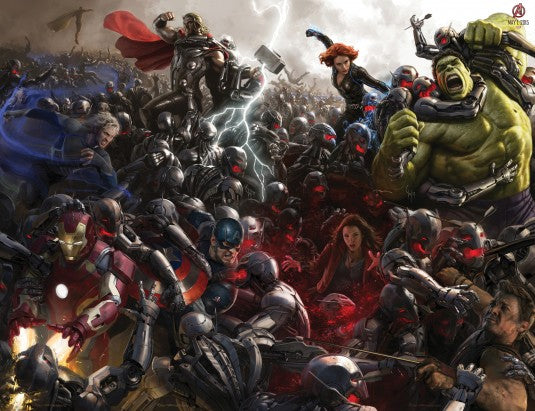 1000 piece jigsaw puzzle for the movie poster: Avengers: Age of Ultron (2015)