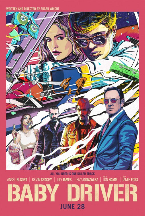 1000 piece jigsaw puzzle for the movie poster: Baby Driver (2017) ver15