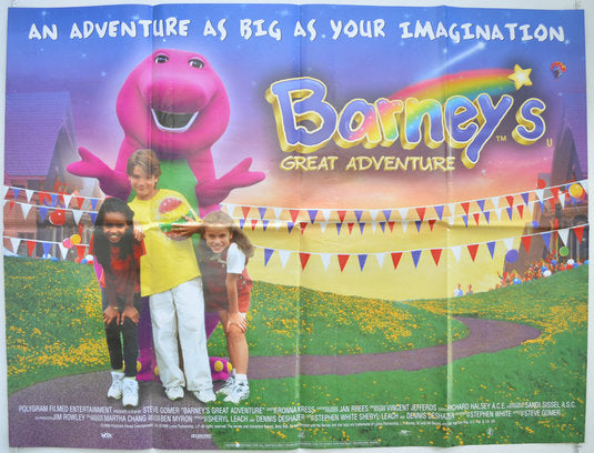 1000 piece jigsaw puzzle for the movie poster: Barney's Great Adventure - The Movie (1998) ver2