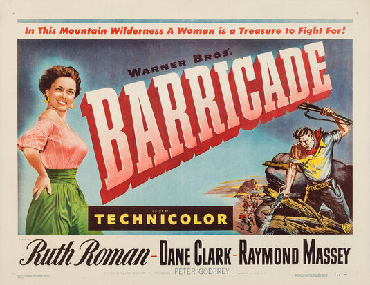 1000 piece jigsaw puzzle for the movie poster: Barricade (1950)