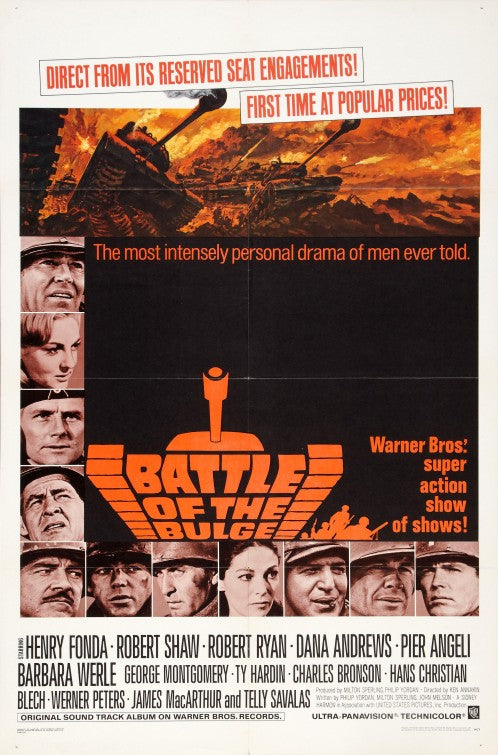 1000 piece jigsaw puzzle for the movie poster: Battle of the Bulge (1965)