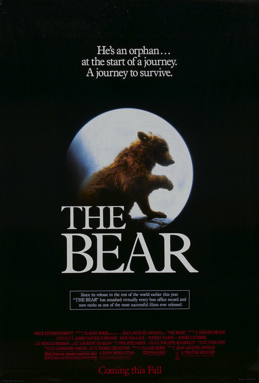 the movie poster: The Bear (1989)