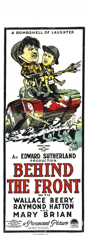 the movie poster: Behind the Front (1926)