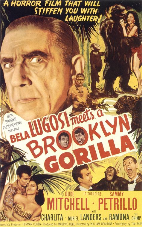 the movie poster: Bela Lugosi Meets a Brooklyn Gorilla (1952) ver2