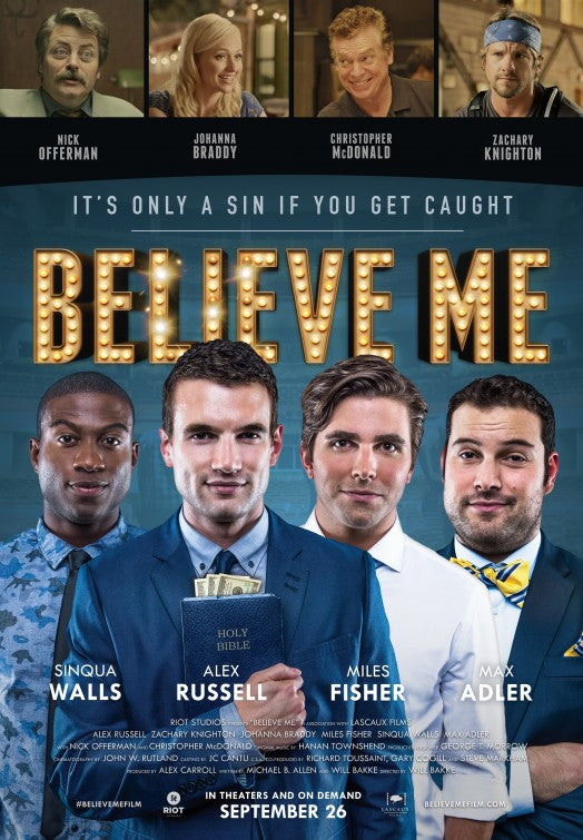 1000 piece jigsaw puzzle for the movie poster: Believe Me (2014)