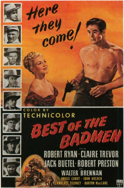 1000 piece jigsaw puzzle for the movie poster: Best of the Badmen (1951)