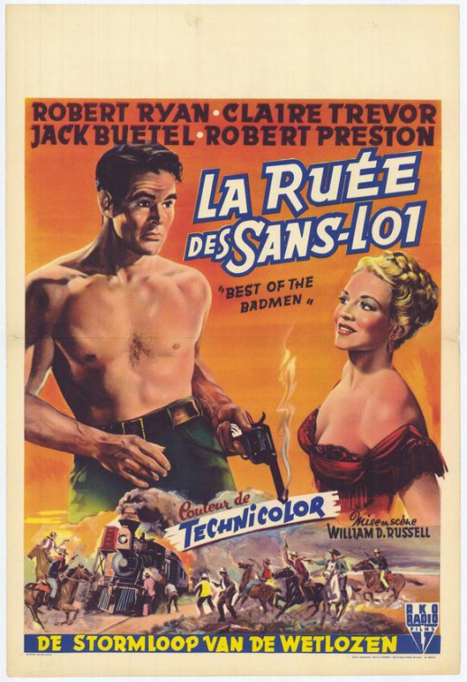 1000 piece jigsaw puzzle for the movie poster: Best of the Badmen (1951) ver2