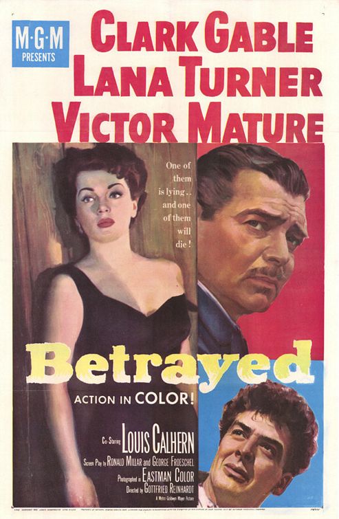 the movie poster: Betrayed (1954)