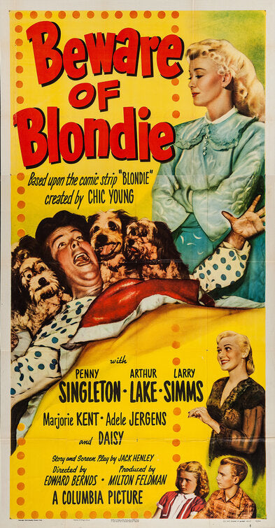 1000 piece jigsaw puzzle for the movie poster: Beware of Blondie (1950) ver2