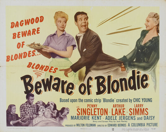 1000 piece jigsaw puzzle for the movie poster: Beware of Blondie (1950) ver3