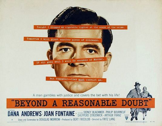 the movie poster: Beyond a Reasonable Doubt (1956) ver3